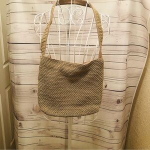 Liz Claiborne Tan Woven Shoulder Bag